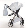 Junama Ellegante Lame Light Blue stroller canopy protecting baby from sun and wind
