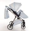 Junama Ellegante Lame Light Blue stroller leg cover keeping baby warm in colder weather