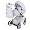 Junama Ellegante Lame Light Blue luxury baby stroller main view with elegant blue design