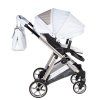 Junama Ellegante Light Blue stroller canopy protecting baby from sun and wind