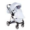 Junama Ellegante Light Blue stroller leg cover keeping baby warm in colder weather