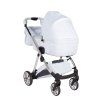 Junama Ellegante Light Blue luxury stroller rear view showing durable chassis