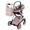 Junama Ellegante Pink stroller car seat installed