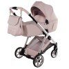 Junama Ellegante Pink premium stroller front view with pink finish
