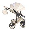 Junama Muffy Cream stroller canopy protecting baby from sun and wind