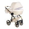 Junama Muffy Cream luxury stroller rear view showing durable chassis