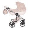 Junama Muffy Rose designer baby stroller side view with modern frame