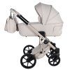 Junama Termo Ellegante Beige designer baby stroller side view with modern frame
