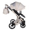 Junama Termo Ellegante Beige stroller canopy protecting baby from sun and wind