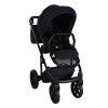 Junama Termo Ellegante Black sport seat front view with safety harness