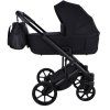 Junama Termo Ellegante Black stroller handle with eco leather finish for comfortable grip