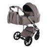 Junama Termo Ellegante Cappuccino premium stroller front view with cappuccino finish