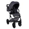 Junama Termo Ellegante Grey sport seat front view with safety harness