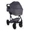 Junama Termo Ellegante Grey luxury stroller rear view showing durable chassis