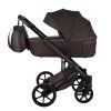 Junama Termo Ellegante Chocolate designer baby stroller side view with modern frame