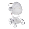 Junama Art Deco Mini White baby stroller rear view showing durable construction
