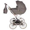 Junama Art Deco Mini Chocolate modern baby stroller side view with lightweight frame