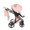 Spacious lower shopping basket for everyday essentials  Rear view of Junama Hand Craft Pink stroller frame