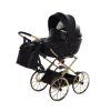 Junama Bonbon Mini Black premium baby stroller front view with black finish
