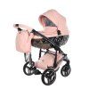Diamond-shaped carrycot in soft pink finish