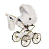 Junama Candy Mini White premium baby stroller front view with white finish