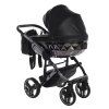 Diamond-shaped carrycot in elegant black finish