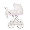 Junama Lulla Mini White modern baby stroller side view with lightweight frame
