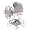 Junama Lulla Mini Grey premium baby stroller front view with grey finish