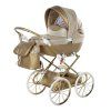 Junama Dolce Mini Gold premium baby stroller front view with gold finish