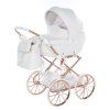 Junama Dolce Mini White Copper premium baby stroller front view with copper finish