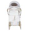 Junama Dolce Mini White Gold premium baby stroller front view with gold finish