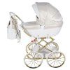 Junama Dolce Mini White Gold modern baby stroller side view with lightweight frame