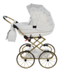 Junama Heart Mini Classic White modern baby stroller side view with lightweight frame