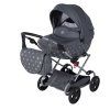 Junama Imperial Mini Grey premium baby stroller front view with grey finish