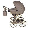 Junama Imperial Mini Classic Beige modern baby stroller side view with lightweight frame
