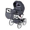 Junama Imperial Mini Classic Grey premium baby stroller front view with grey finish