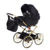 Junama Muffy Mini Black premium baby stroller front view with black finish