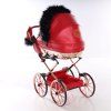 Junama Rudolf Mini Red baby stroller rear view showing durable construction