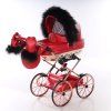 Junama Rudolf Mini Red premium baby stroller front view with red finish