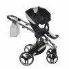 Extended canopy of Junama Hand Craft Glitter Black stroller