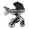 Junama Hand Craft Glitter Black luxury stroller full set