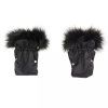 Kunert Brav Duo Black twin stroller hand mittens for parents during winter walks