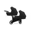 Kunert Brav Duo Black twin baby stroller main view with elegant design for siblings