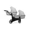 Kunert Brav Duo Grey twin baby stroller main view with elegant design for siblings