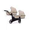 Kunert Brav Duo Cream twin baby stroller main view with elegant design for siblings