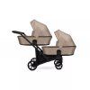 Kunert Brav Duo Cappucino Eco twin baby stroller main view with elegant design for siblings