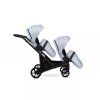 Kunert Brav Duo Baby Blue Eco twin stroller sport seat version for toddlers with comfortable seating