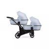 Kunert Brav Duo Baby Blue Eco twin baby stroller main view with elegant design for siblings
