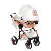 Diamond carrycot of Junama Had Craft White Copper stroller