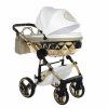Gel wheels of Junama Hand Craft Glitter Gold stroller